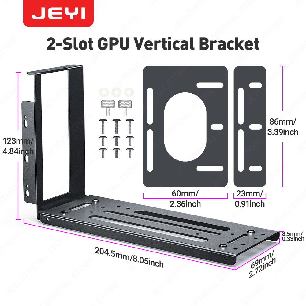 Vertical Gpu Bracket - JEYI Braket Pemasangan Kartu Grafis Vertikal