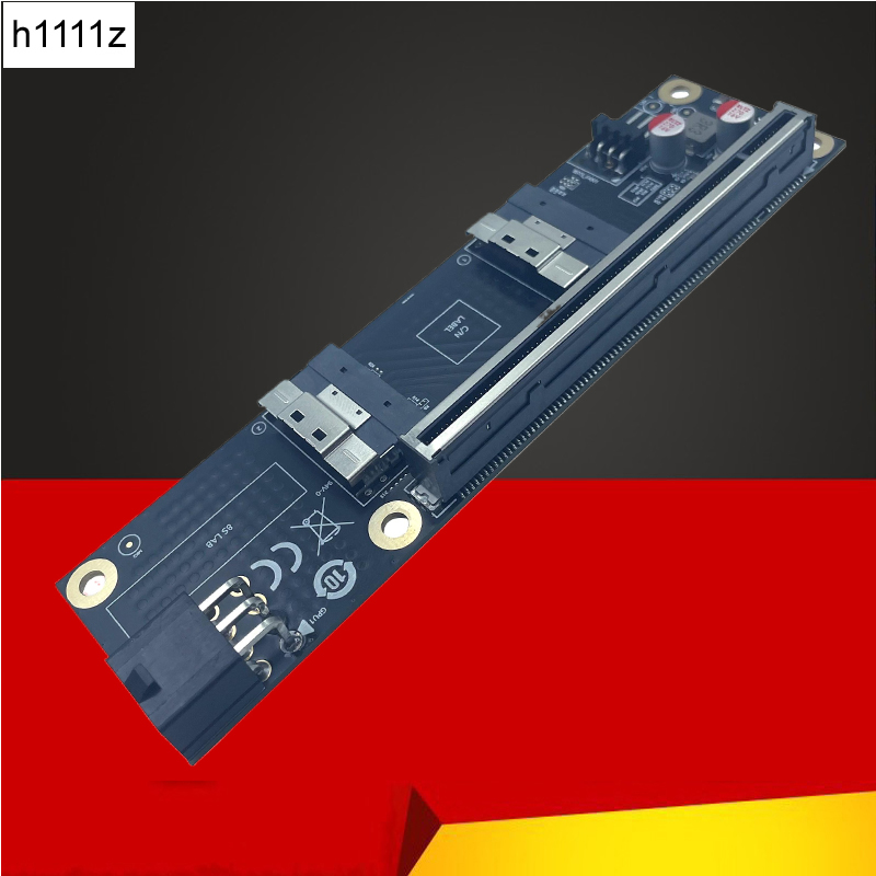 Vertical Gpu Bracket - BARU 2 Port SlimSAS 8i x2