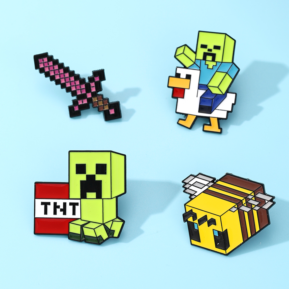 4pcs Pin Enamel Ayam Zombie Ba - Gaming Accessories ulasan dan harga