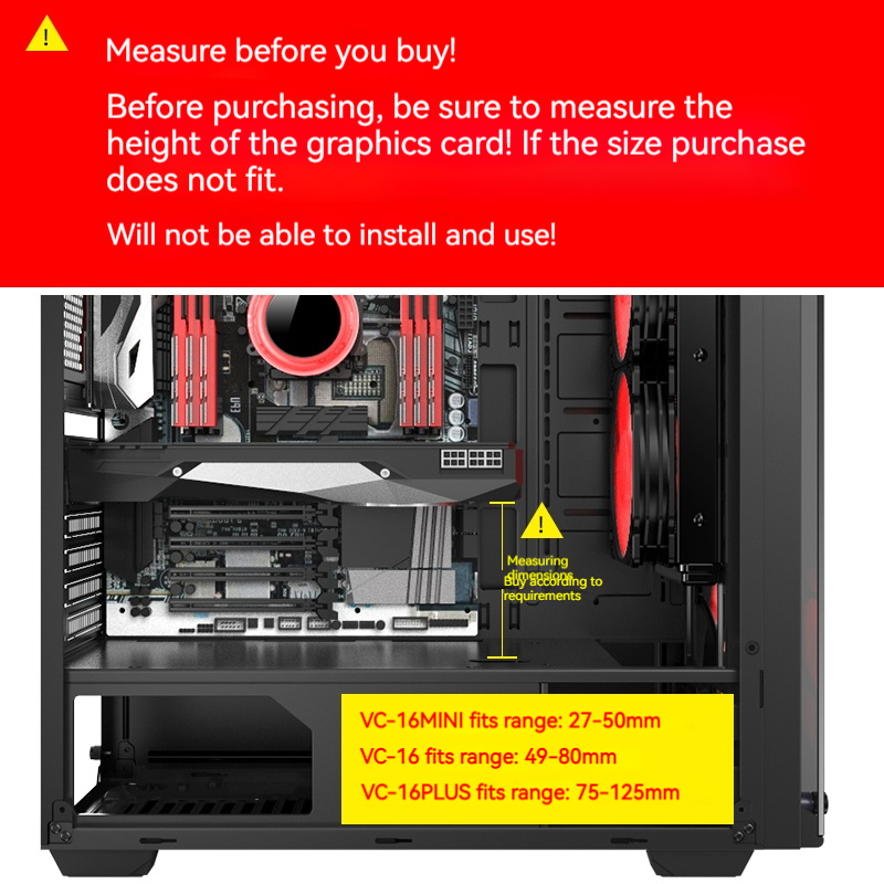 VC-16 Tempat Kartu Grafis GPU  - Vertical Gpu Bracket ulasan dan harga